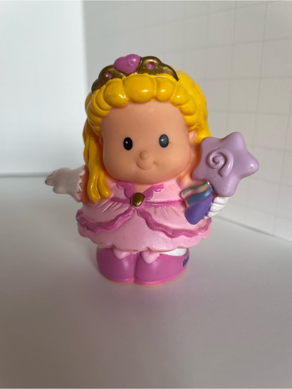Fisher-Price Pink Princess Doll with Yellow Hair and Purple Wand